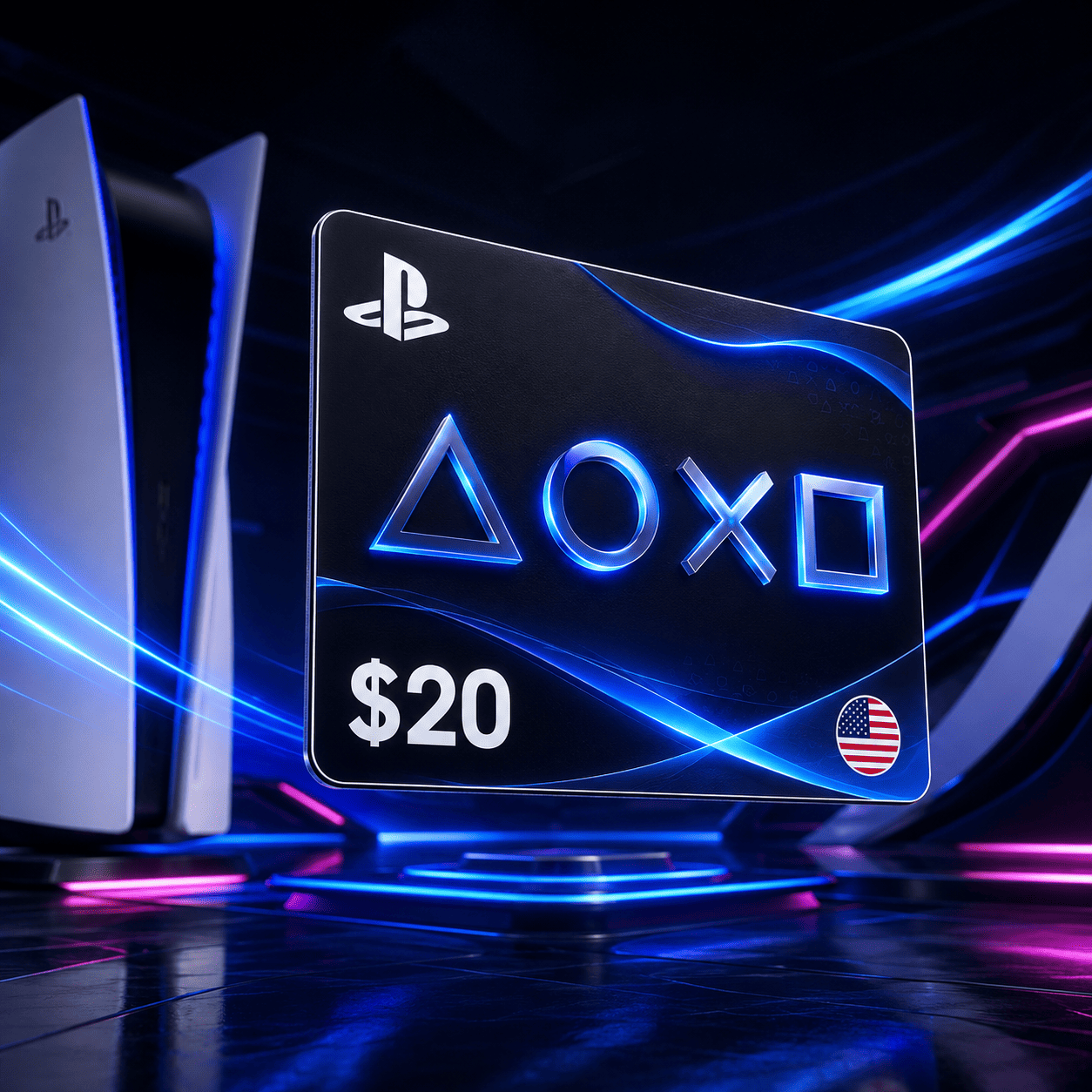 ChatGPT Image Aug 12, 2026, 04_50_10 PM (1) گیفت کارت پلیاستیشن ۲۰ دلاری آمریکا - Image 1